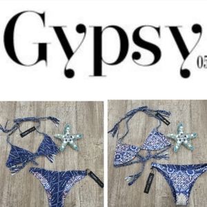 NWT Reversible Gypsy 05 Aztec Tribal Boho Printed Bikini Swim Set